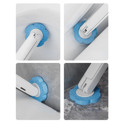 12PCS Disposable Toilet Brush Set - All-in-One Toilet Bowl Cleaning System with Refills