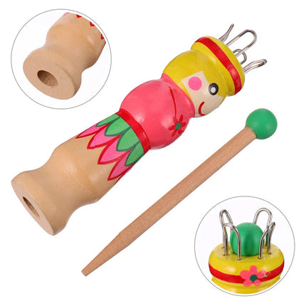 Large Dolly Bobbin French Knitting Knitter Fun Educational Threading Toy for Beginners