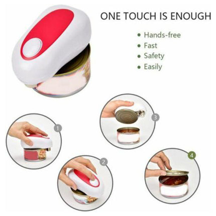 Electric Can Opener Battery-Operated Smooth Felt Automatic Kitchen Easy Open