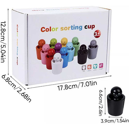 Color Sorting Cups, Matching Game Creative Play Early Educational for Party