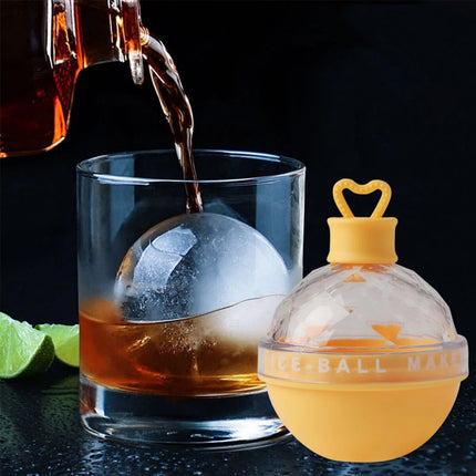 4PCS Silicone Ice Ball Moulds Large Round Ice Cube Maker Tray for Whiskey & Bar