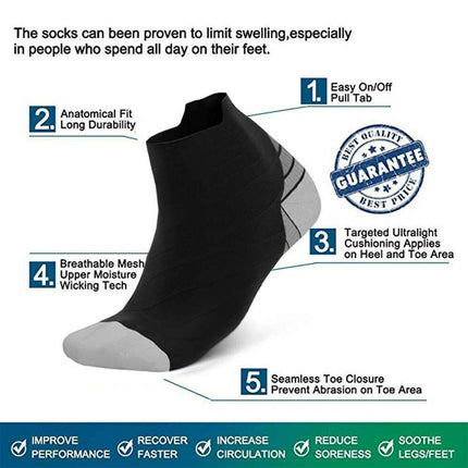 6 Pairs Foot Sleeve Plantar Fasciitis Compression Socks Achy Swelling Heel Ankle