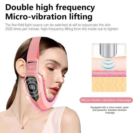 V-Face Shape Massager Skin Neck Lift Slim Double-Chin Removal LED Photon Therapy