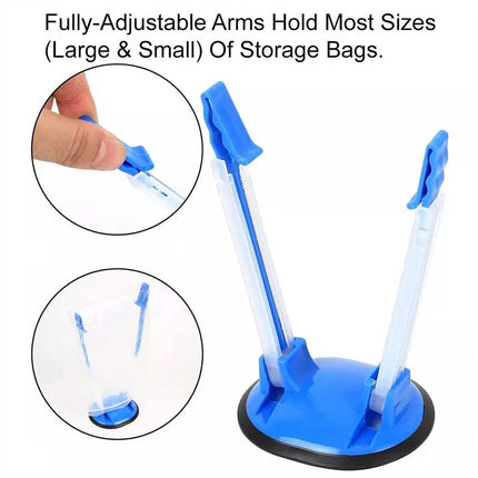 3x Baggy Rack Holder For Food Prep Bag Freezer Bag Ziplock Bag Holder Stand