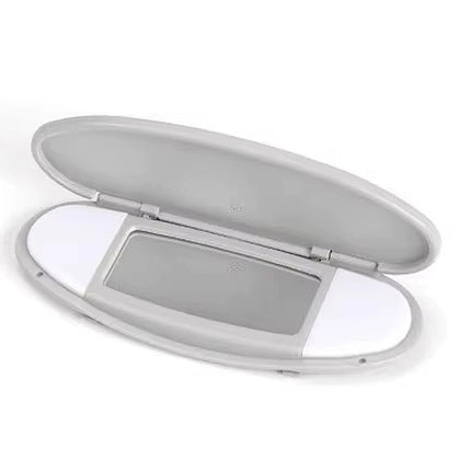 Car Sun Visor Vanity Mirror Cover, Beige/Gray for 2007-2014 Models