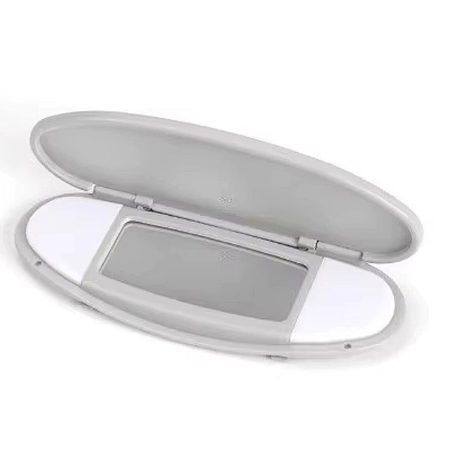 Car Sun Visor Vanity Mirror Cover, Beige/Gray for 2007-2014 Models