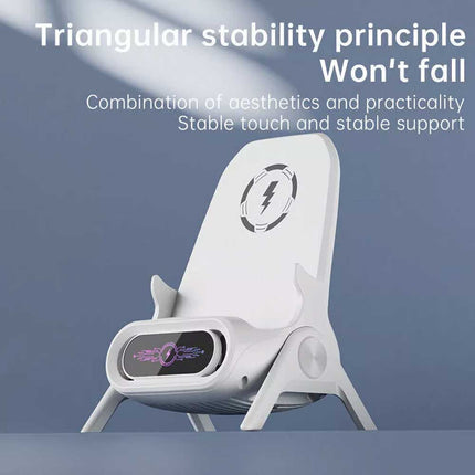15W Fast Wireless Charger Stand Dock For  iPhone Samsung Android Phone