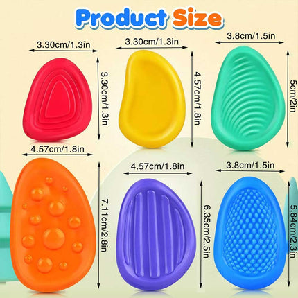 6PCS Soft Worry Stone Fidget Toy Autism Kid Calming Sensory Stone Stress Relief