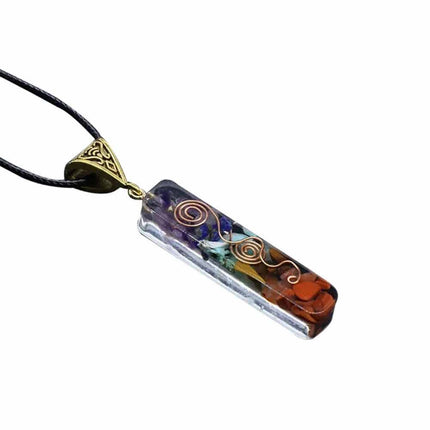 1 Pack 7 Chakra Crystal Necklace, Energy Stone Pendant for Yoga & Meditation, Spiritual Fashion Jewelry
