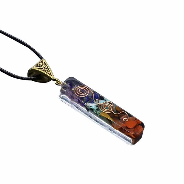 1 Pack 7 Chakra Crystal Necklace, Energy Stone Pendant for Yoga & Meditation, Spiritual Fashion Jewelry