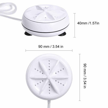 USB Powered Portable Ultrasonic Turbine Mini Washing Machine