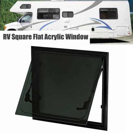 Heavy-Duty Square Push Out Window Locking Handle with Strut Attachment for RV, Caravan & Camper Windows Replacement Hardware