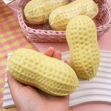 Single Peanut Shaped Silicone Squeeze Toy, Portable Stress Relief Tactile Fidget Toy