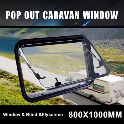 RV caravan 800*1000mm push out window locking handle with strut attachment