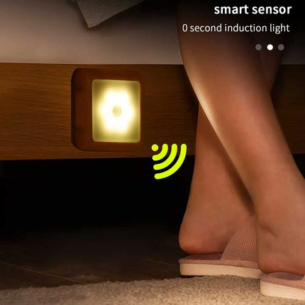 Motion Sensor 6 LED Night Light Battery Powered Indoor Closet Cabinet Wall Lamp