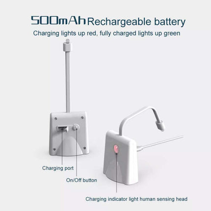 Rechargeable Toilet Bowl LED Night Light Motion Activated Seat Sensor Bathroom Lamp Light