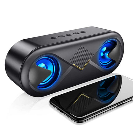Ultra Loud High Bass Portable Wireless Outdoor Bluetooth Speaker - Black