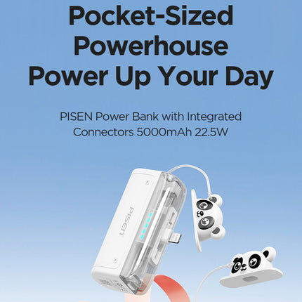 Pisen Power Tiny 22.5W Mini 5000mAh Cable-Free Power Bank – CCC Certified