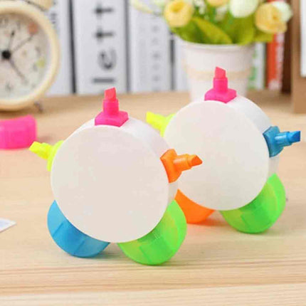 5 in 1 Flower Shaped Highlighter Pen, Multi-Colour Novelty Art Craft Stationery
