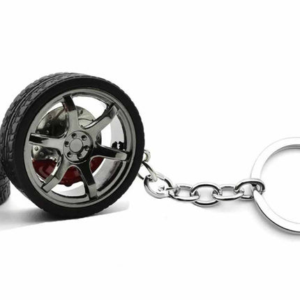 Chain Brake Discs Key Ring Simulation Tire Car Wheel Keychain RIM Wheel Keyring