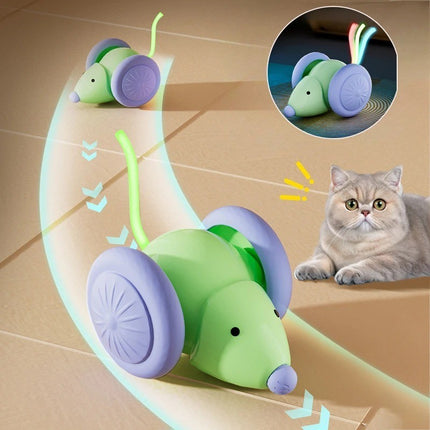 Interactive Cat Toy Electric Mouse Car Automatic Teaser kitten Pet Toys
