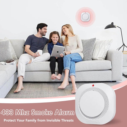2×Home Fire Alarm Smoke Detector Gas Sensor Smoke Alarm Fireangel Battery-worked