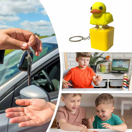 Duckys Quacking Fidgety Toys Ducky Hat Keychains Stress Relievers Squeaking