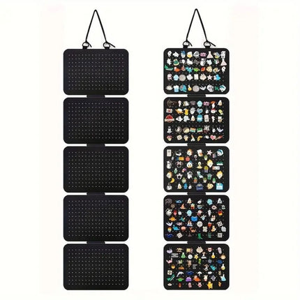 "5 Levels Foldable Felt Jewelry Organizer Wall Hanging Earring Display Bag Storage Bag
"