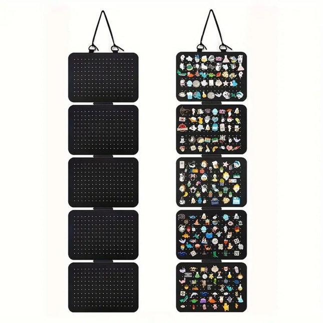 "5 Levels Foldable Felt Jewelry Organizer Wall Hanging Earring Display Bag Storage Bag
"