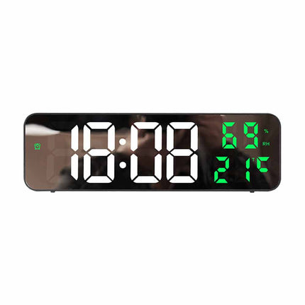 Led Digital Wall Clock Large Screen Time Temperature Humidity Display Clock