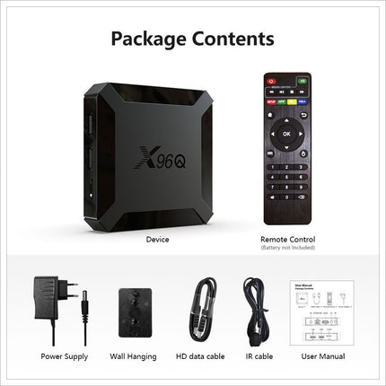 X96Q Android TV Box Allwinner H313 Single WiFi Android 10.0 4K HD Media Player Set-Top Box