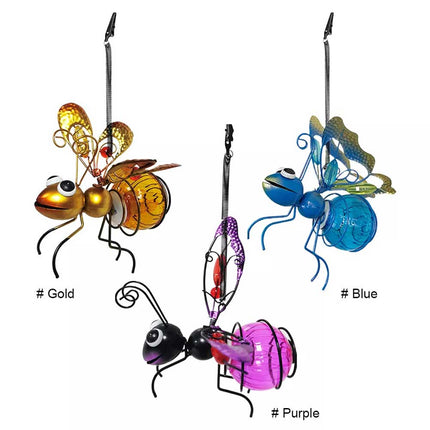 Solar Hanging Bee Light Waterproof Outdoor Hanging Tree Ornament Garden Decor