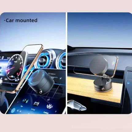 Vacuum Magnetic Suction Cup Car Phone Holder Stand Car Mount 360° Rotation