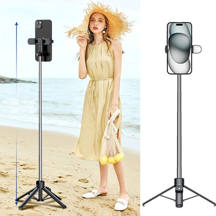 Universal Extendable Bluetooth Wireless Selfie Stick with Fill Light Tripod