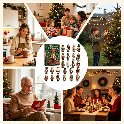 2026 Nutcracker Advent Calendar, 24 Day Christmas Countdown with 2D Acrylic Ornaments Gift