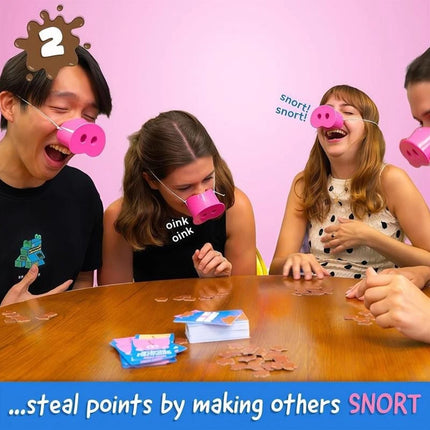 The Oinkcredible "You Laugh You Lose" Party Game - 5 Pieces, 2026 Pig Snout Game