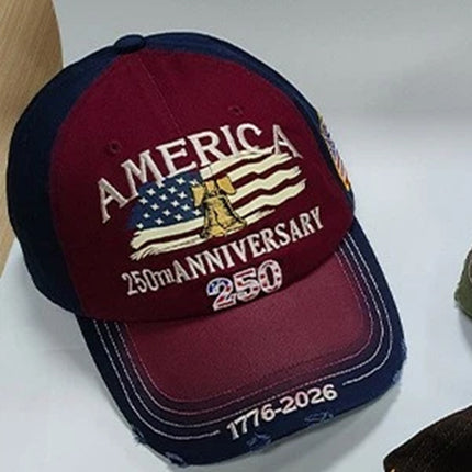 1776-2026 American 250th Anniversary Embroidered Baseball Cap - Gift for Dad