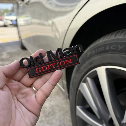 2pcs Old Man Edition 3D Emblem Sticker Badge Fender Decals Car Truck Door