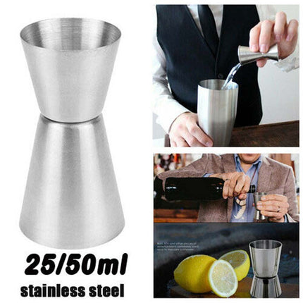 304 Stainless Steel Double Single Shot Measure Jigger Spirit Cocktail Drinks Cup