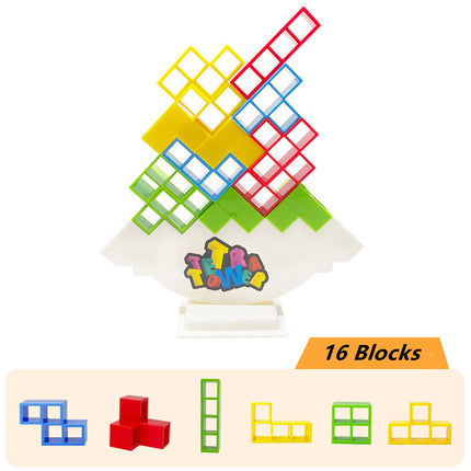 Tetra Tower Game Stacking Blocks Stack Building Blocks Balance Puzzle Board Assembly Bricks Educational Toys for Children Adults