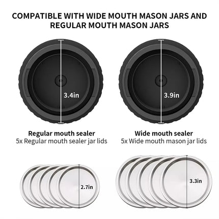Electric Mason Jar Vacuum Sealer Kit Full Automatic Jar Sealer Mason Jar Lids