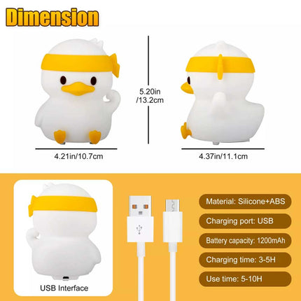 USB Rechargeable Color Changing Duck LED Night Light