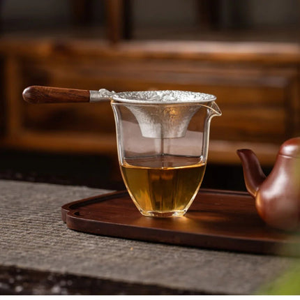 1pc Tea Strainer Tea Filter Tea Colander With Wood Handle Teaware Supplies