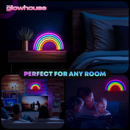 Colourful Rainbow LED Neon Lamp - Wall/Bar Mount for Home, Nursery & Children’s Room