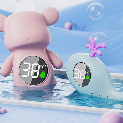 Infant Bath Tub Water Temperature Tester Cute Animal Shape LCD Thermometer Toy