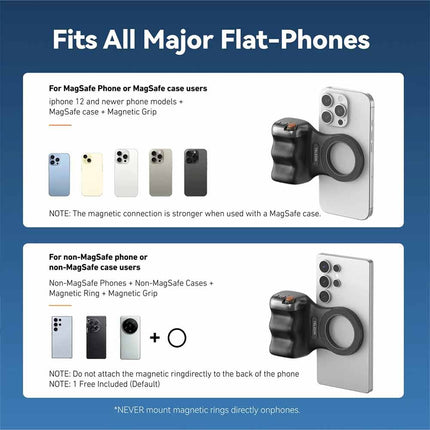 Magnetic Wireless Camera Grip Handle, Universal Remote Control Phone Holder