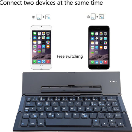 Portable Folding Wireless Bluetooth Keyboard for Tablet Laptops and Smartphones