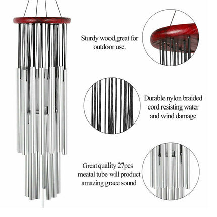 Aluminum Tube Metal Wind Chime Home Yard Hanging Decor Ornament