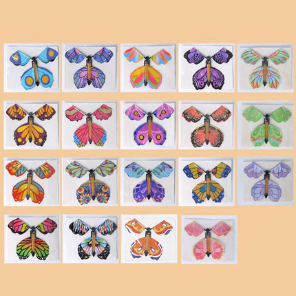 30Pcs Mixed Nature Design Wind-Up Butterflies - Magic Flying Prank Toy, Ideal Insert for Greeting Cards & Surprise Gifts