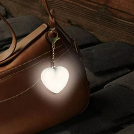 2-Pack Rechargeable Heart-Shaped Keychain Mini LED Flashlight: Light-Touch Sensitive (Bag Not Included)